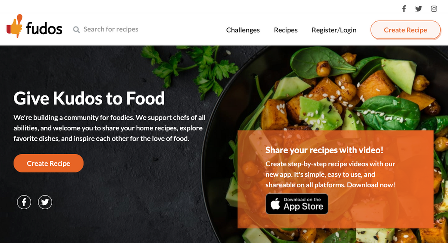 Fudos - Give Kudos to Food